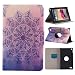 Produktbild Kindle Fire HD 7 2015 Lederhülle, Asnlove PU Ledertasche Schutzhülle + Weich Hülle Stand Feature Flipcase Tasche Leather Case mit Standfunktion Tablet Etui mit Karte Slots für Amazon 7 Zoll 5th Generation Nur, Lila Mandala
