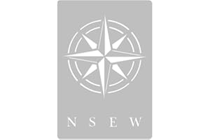 NL NAKLEO ART & WALL DECOR Riutilizzabile stencil da parete in plastica//Bussola //Art Craft Mylar template (41x41cm)