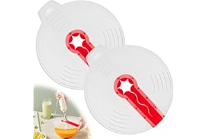 BAIFULAI 2 paraspruzzi, 31 x 34 cm, paraspruzzi per ciotola di miscelazione, in silicone, universale, paraspruzzi in silicone, coperchio per montare uova e panna montata