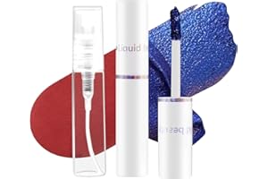 Prreal Peel Off Lip Stain, Tache à lèvres, Tatouage brillant à lèvres coloré, Antiadhésif tasse lèvre tache, Rouge à lèvres liquide imperméable longue durée avec vaporisateur vide(02)