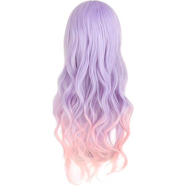 Kolegrial Pinkie Pie Perücke - Lange Lockige Cosplay Perücke Mit Doppelpferdeschwanz