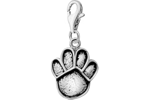 Quiges Charm Pendentif en Argent 925 Chien avec Fermoir