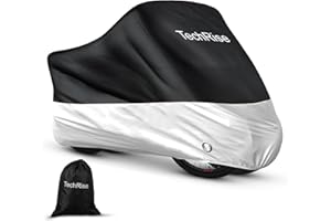 TechRise Funda Bicicleta para 2-3 Bicicletas, Funda Bicicleta Exterior Impermeable Anti Viento Polvo UV con Orificios de Cerradura y Bolsa de Almacenaje para Bicicletas de Montaña/Carretera