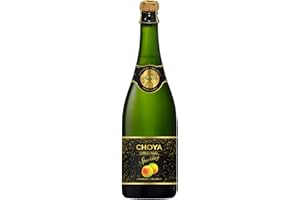 Choya Original Sparkling Japanese Plum Wine (Wine-containing Drink, Ume Fruit, Sparkling, Fruity, Slightly Sweet, 5.5% Vol.) Pack of 1 (1 x 0.75 L)