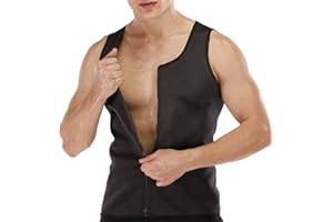 FEimaX Herren Sauna Schweiß Weste Taille Trainer Fitness Abnehmen Shapewear Trainingsanzug Schwitzweste Neopren Hot Tank Top Saunaanzüge Korsett Body Shaper