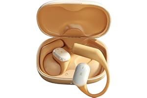 AmeFanie Open Ear Headphones, Wireless Music Earbuds 5.4Bluetooth 40H Playtime Premium Sound True Wireless Open Ear Earbuds Sports Headphones for Running,Cycling, Workouts,sleep, work, study, Beige