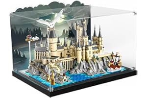 TIRFF Acrylic Display Case Compatible avec Lego 76419 Le Château et Le Domaine de Poudlard, Vitrine Acrylique Dustproof Display Case for Lego 76419 - Lego Modèle Non Incluse