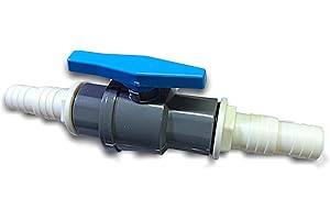 TS-TRADES Wartungshahn für Pool - Absperrhahn Absperrventil Kugelhahn für Schlauch Ø 32 / 38mm