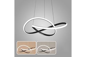 YLFXL Lampadario Moderno A LED Da 45W, Semplice E Creativo Con Lampada A Sospensione Regolabile In Altezza, Lampadario Dimmerabile Per Sala Da Pranzo 3000K-6000K, Soggiorno, Camera da Letto Lampadario