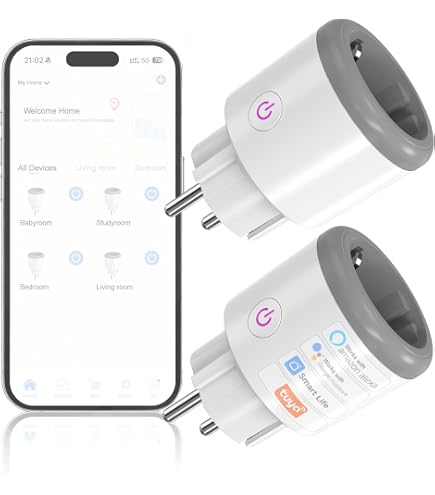 ANTELA Presa intelligente WiFi, 16A 3680W, mini Presa Smart funziona con Alexa, Echo, Google Home, non richiede Hub, funzione timer, con controllo app ovunque, 4 pezzi