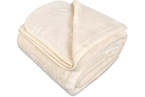 ‎GRÄFENSTAYN Gräfenstayn® Kuscheldecke Cashmere-Feeling - super weich & flauschig - Dicke & warme Fleecedecke - kuschelige Sofadecke, Wohndecke & Tagesdecke - Überwurf Decke Sofa, Couch (Creme, 180x220 cm)