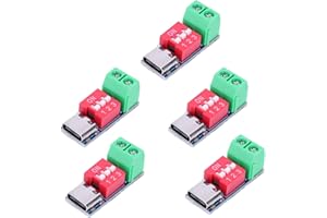 HSUPEZ 5 sztuk modułów sterujących USB C PD PD/QC Decoy Board, regulowane napięcie 5/9/12/15/20 V, 100 W, regulacja DIP, moduł Power Delivery Boost, szybkie ładowanie