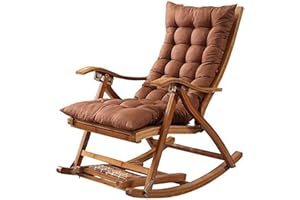 QWERTYUKJ Coussins De Chaise Berçante Épaissir Polyester Coussin Longue Relaxant Intérieur Extérieur Rocking Chair Jardin Pour La Maison Relax Pas De Chaise (Color : Brown, Size : 120x48cm)