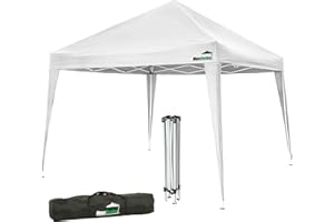 MaxxGarden Tonnelle de Jardin 3x3m - Tonnelle Pliante - UV 50+ - Hydrofuge - 9m² - Pavillon - Tente de Jardin - Blanc
