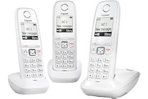 Gigaset AS405 Trio Téléphone Fixe DECT/GAP Blanc [Version Française]