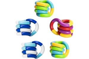 SHPUJUN Fidget Toy,5 Stück Fidget Toys Set,Tangle Autismus Spielzeug,Stim Toys Zur Stressabbau,Twister,Hilfsmittel Hand-Augen-Koordination Und Autismus,FüR Kinder/Erwachsene Autismus Sensory Stimming (Y01)