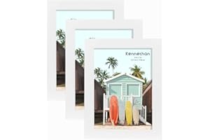 kennethan Bilderrahmen Weiß 13x18cm 3er Set Fotorahmen mit Acrylglas zum aufhängen und aufstellen