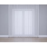 Gauze Fabric Design Folded KETEN PLUS OPTIK BEYAZ T&uuml;l Perde 175 x 250 - Seyrek Pile (1 x 2)
