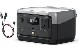 EF ECOFLOW RIVER 2 256Wh Portable Power Station with XT60 Cable, Solar Generator with LiFeP04, up to 600 W Power, Quick Charge in 1 Hour, Balcony Power for Camping/Emergency Power/Motorhomes/Home