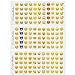 Produktbild Merssavo 12x 55 Gestanzte Emoji Lächeln Ausdruck Gesicht Sticker Pack iPhone Android Dekor Aufkleber