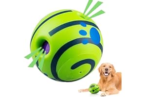 SupaWeiss Giggle Ball for Dogs,14cm/5.11in Interactive Dog Ball,Wobble Giggle Gog Ball,Squeaky Dog Ball,Dog Balls for Exercise & Training for Large,Medium,and Small Dogs