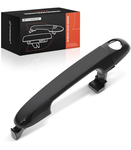 AM Autoparts Black Exterior Door Handle For 2007-2010 Hyundai Elantra – Front Rear