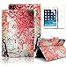 Produktbild iPad Pro 9.7 Hülle,iPad Pro 9.7 Case,iPad Pro 9.7 Brieftasche,Pershoo PU Leader Case für iPad Pro 9.7 Zoll,Rot Baum Muster Entwurf Brieftasche Hülle Folio Flip Wallet Case im Bookstyle Cover Schale Ständer Standfunktion Etui Karten Slot Tasche Lederhülle für iPad Pro 9.7 Zoll with 1 x Frei Displayschutzfolie-Rot Baum
