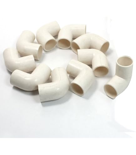Sourcing Map 90° PVC-Winkel – 8 Stück, Für 20 Mm Rohre, Weiß, DIY-Rohrverbinder