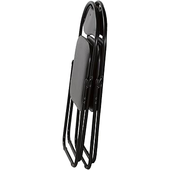 Amazon.de: Klappstuhl aus Stahl mit Kunstlederbezug, 43, 5 x 46 x 79, 5