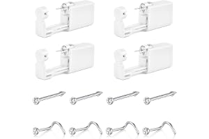 AceFun Näspiercing-kit, 4-pack självnäspiercingpistol för engångsbruk, näspiercing med näsringar, stud näspiercingar, pistolk