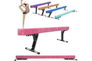 SportBob svävande balkar barn vikbara 244 cm, justerbar med 5 höjder, hög och låg nivå, balkar, gymnastik, balanseringsbalkar
