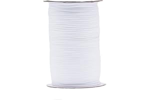 ‎IHKFILAN IHKFILAN Polypropylen Utility Rope Kordelzug Hohl geflochtenes, PP-Seil Barrier Rope Polypro Rope, Flechtleine Tauwerk,Outdoor Seil Knotenfest (White, 3MM)
