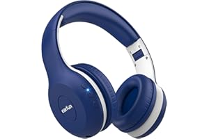 EarFun Bluetooth Kopfhörer Kinder, 85/94dB Lautstärkeregelung, HiFi Sound, HD-Mikrofon, 40 Std Akku, Faltbare, Einstellbar, Kopfhörer Kabellos Bluetooth Kinder für Schule/Reise, Blau