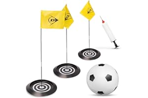 HMH Football Golf 3-Hole / 9-Hole / 18-Hole Golf Course Fun Sport for the Family Footgolf Combine Golf and Football Set with Flags and Target Platform Ball and Ball Pump