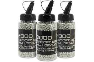 G8DS® Softair Munition Airsoft 6mm BB Weiss poliert 2000 STK im Speedloader 0,2g