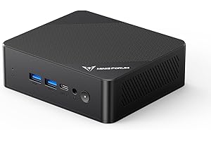 MINISFORUM Mini PC UN100P, processeur N100, 4 cœurs/4 Threads, jusqu'à 3,4 GHz, Carte Graphique UHD, 16 Go DDR4 SO-DIMM/512 Go SSD, HD×2/USB-C, RJ45 2,5G, USB3.2 Gen2×2, Carte SD, WiFi-6, BT5.2
