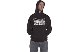 Marilyn Manson Kapuzenpullover Classic Logo Nue offiziell Unisex Schwarz