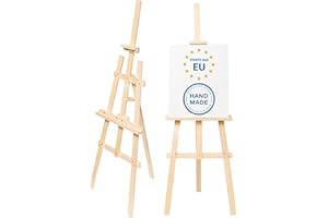 AMAZINGGIRL Staffelei Holz groß 150 cm - Hochzeit Leinwand Ständer höhenverstellbar Staffeleien für Maler Feldstaffelei Holzstaffelei für Kinder und Erwachsene Buchenholz