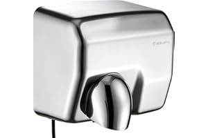 modunful Händetrockner Edelstahl Elektrisch, 2300W Händetrockner Automatisch, Handtrockner Wandmontage für Toilette Badezimmer 7-10 Sekunden 220-240V