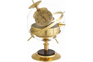 TFA Dostmann Stazione Meteo analogica Sputnik, 20.2047.52, con termometro, igrometro e barometro, Realizzata a Mano, per previsioni Meteo, Made in Germany, Ottone