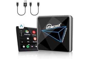 OTTOCAST Bezprzewodowy adapter samochodowy z systemem Android, Plug Play, łatwa konfiguracja, bezprzewodowy klucz sprzętowy z systemem Android, do telefonów z systemem Android, konwersja z systemem