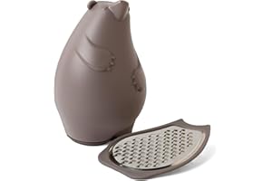 OTOTO Barry The Bear Box Cheese Shredder - Compact Stainless Steel Food Grater & Shredder - Fun Kitchen Gadget