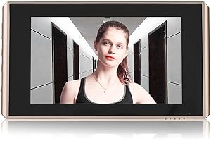 Eboxer Digitale Türspion-Kamera, Türklingel, kabellos, 160°-Objektiv, Weitwinkel, 2 Millionen Pixel, 4,3 Zoll, LCD-Display, HD, Nachtsicht, Bewegungserkennung, 24 Stunden, Überwachung für Haus