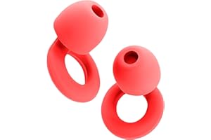 QULLMARTLE 4 parejas Quiet Tapones para la reducción del ruido,Reutilizables y Lavables Tapones Oidos Ruido Dormir de Silicona,para Trabajo, Viajes, Conciertos, Cancelación de Ruido XS/S/M/L (Rojo)