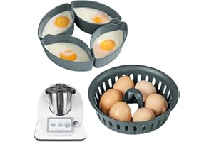 CHEDIN Accessoire Thermomix - Accessoire de cuisson des œufs pour panier de cuisson Thermomix TM5, TM6, TM31 (deux niveaux)