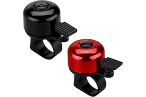 JFmall Bike Bell Bicycle Bell with Loud Crisp Clear Sound, Road and Mountain Bike Bell Adults Kids-2 pack