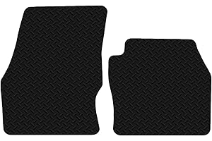 Carsio Car Mats For Ford Transit Connect 2014-2016 3mm 2pc Set Tailored Fit Rubber Floor Mat Complete Accessory Black Custom Fitted - Anti-Slip Backing, Heavy Duty & Waterproof