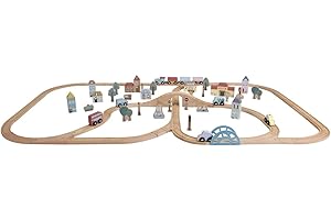 Ciudad Sistema DE Trenes' especificado no Puede Utilizarse ya Que entra en conflicto con el Valor 'Tiamo Little Dutch 4487 XXL - Tren de Madera con rieles (145 x 85 cm)