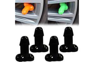 EHOTER 4PCS Funny Valve Stem Caps Penis Valve Stem Caps Universal Car Penis Tire Caps Luminous Penis Shaped Valve Caps (Black)