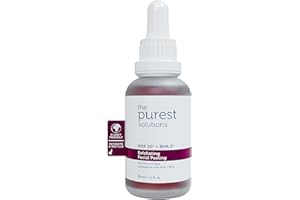 ‎THE PUREST SOLUTIONS The Purest Solutions Exfolierendes Gesichtspeeling (AHA 10% + BHA 2%) - Erneuern und verjüngen Sie Ihre Haut mit tasmanischem Pfefferextrakt und Hyaluronsäure - Vegan | Grausamkeitsfrei (30 ml)